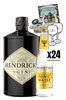 Hendricks 1L Bottle with Fever Tree Indian Tonic 24 bottles set, with Hendricks recipe card & coasters & Fever Tree Copa Glasses