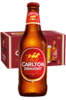 24 x Carlton Draught Beer Bottle 375ml