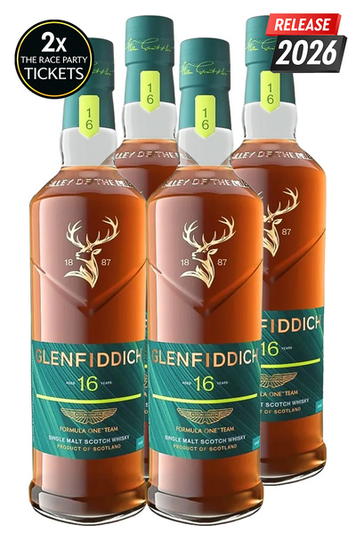 4x 2026 Glenfiddich & Aston Martin Formula One Team 16 Years Old Limited Edition Release No.2 700ml w/Gift Box