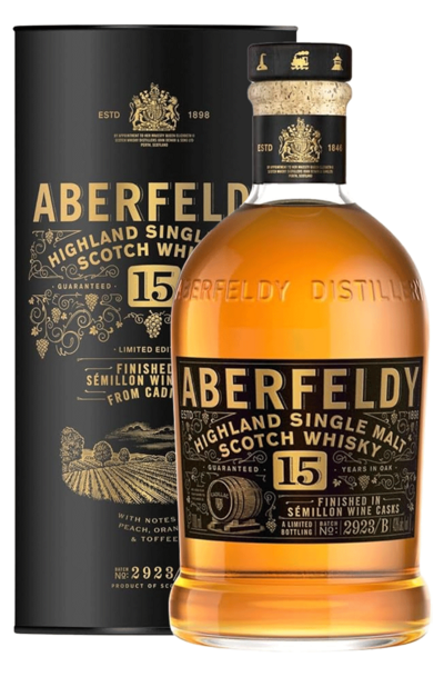 Aberfeldy 15 Year Semillon Wine Cask Finish Limited Edition Single Malt 700ml Bottle with Gift Box