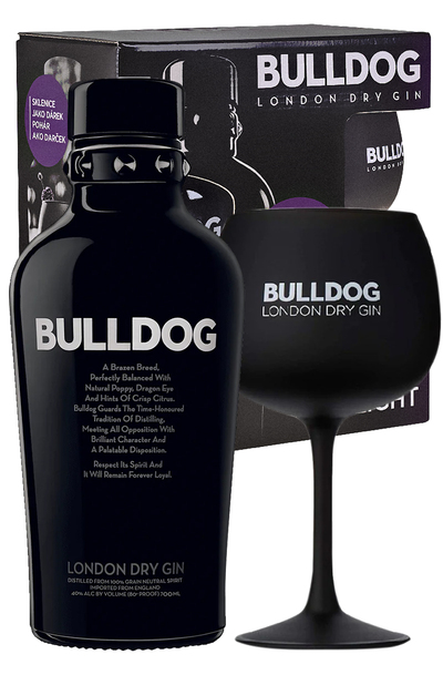 Bulldog London Dry Gin 700ml Giftset with Glass