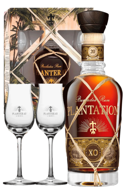 Plantation XO 20th Anniversary Rum 700ml Gift Pack with 2 Glasses