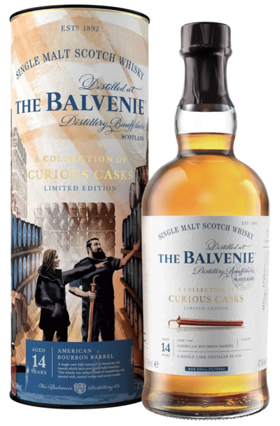 The Balvenie Curious Casks 14 Years American Bourbon Barrel Limited Edition 700ml Bottle with Gift Box