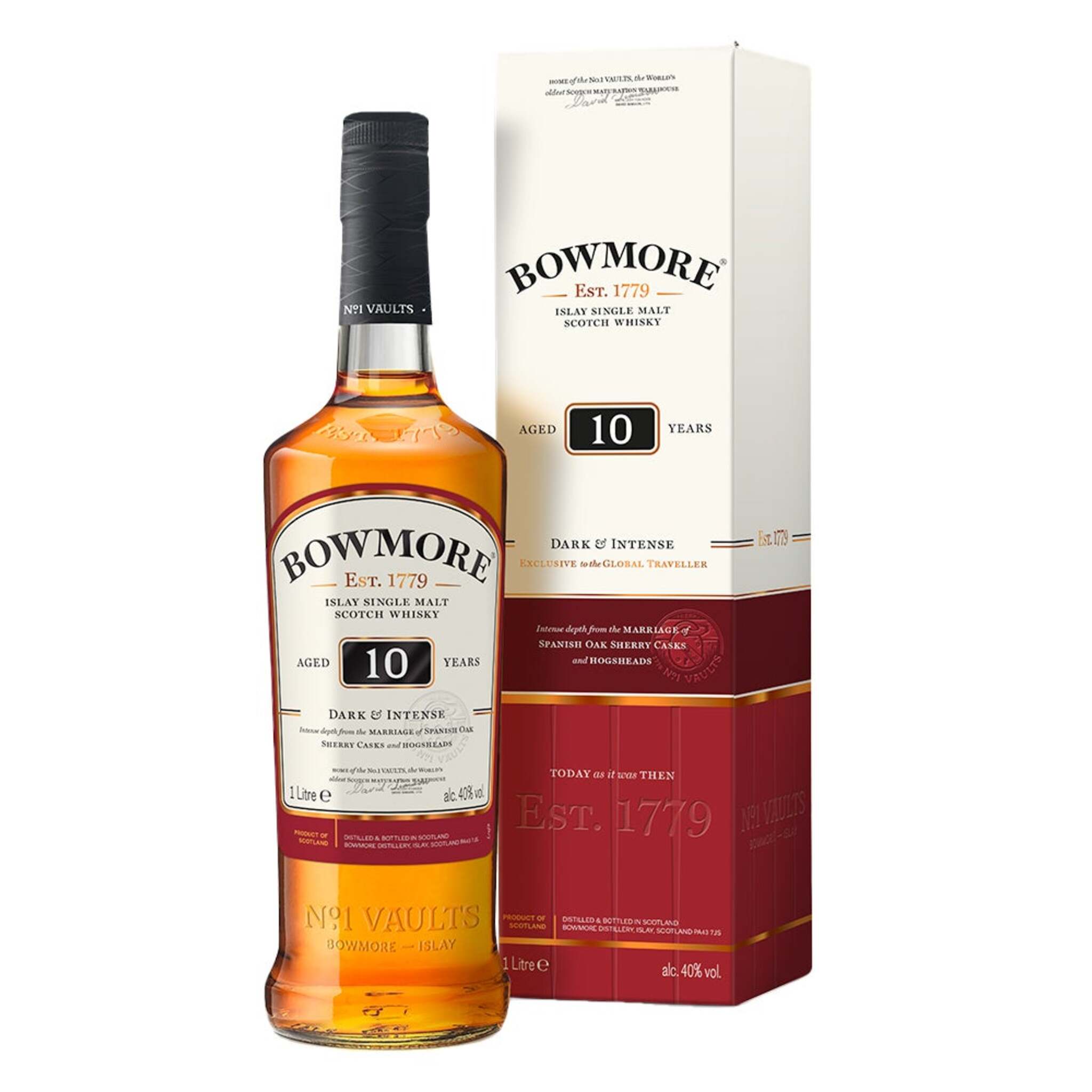 Buy Bowmore 10 Years Dark & Intense 1L at the best price - Paneco