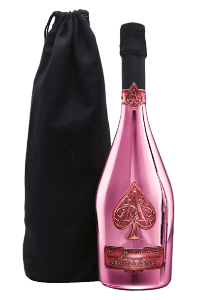 Armand de Brignac Brut Rose 750ml Bottle with Velvet Bag 