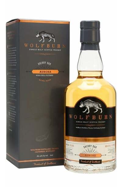 Wolfburn Aurora Sherry Oak Single Malt Whisky 700ml Bottle w/Gift Box 