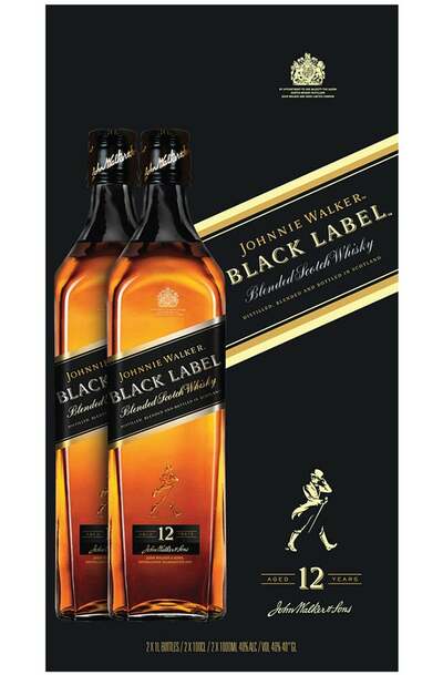 Johnnie Walker Black Whisky Twinpack 1L