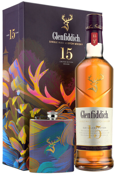 Buy Glenfiddich 15 Years 700ml Giftset with Hipflask at the best
