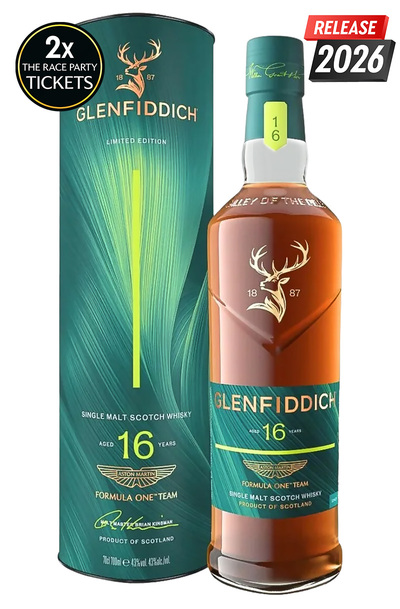 2026 Glenfiddich & Aston Martin Formula One Team 16 Years Old Limited Edition Release No.2 700ml w/Gift Box