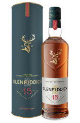 Glenfiddich 15 Year Solera Reserve Single Malt 1L Bottle with Gift Box