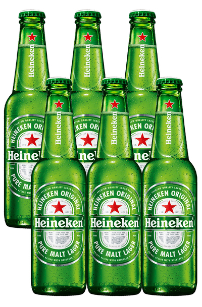 6 x Heineken Beer Bottles Pack 325ml