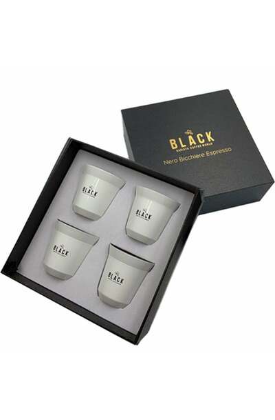 Double Wall Coffee Cup 4 Set - White