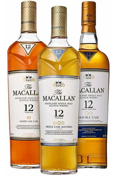 Macallan 12 Year Sherry Oak w/Gift Box
Macallan 12 Year Fine Oak w/Gift Box
Macallan 12 Year Double Cask w/Gift Box