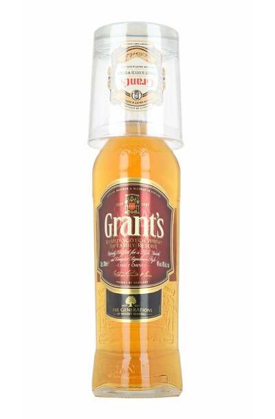Grants with Gift Glass 1L bottle and glass
