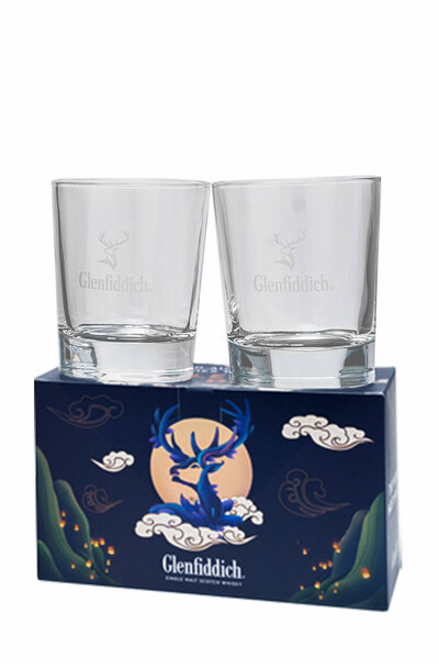 Glenfiddich 21 Singapore Mid-Autumn Collector's Edition 700ml Gift Set w/ 2 Glasses