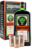 Jagermeister 1L Gift Set with 3 Metal Shot Cups