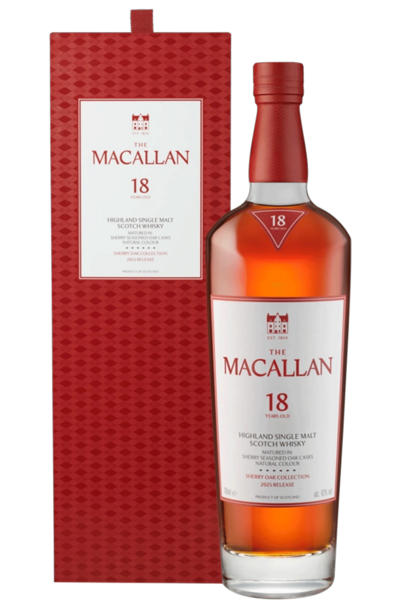 Macallan 18 Year Sherry Oak 700ml Bottle with Gift Box