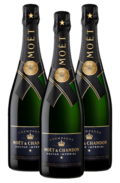 3 x Moet & Chandon Nectar Imperial 750ml