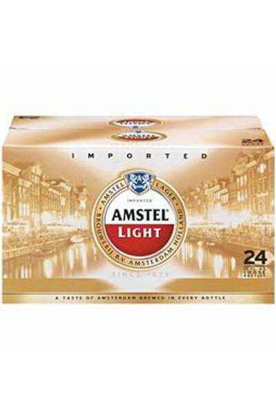 24 x Amstel Light Beer Bottle Case 355ml