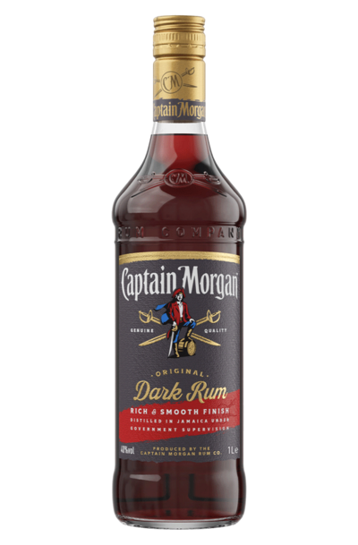 Captain Morgan Dark Rum 1L Bottle